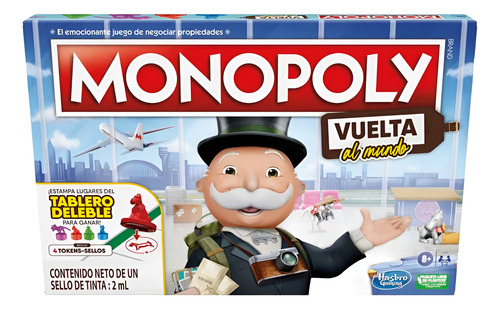 JUEGO DE MESA VUELTA AL MUNDO MONOPOLY HASBRO