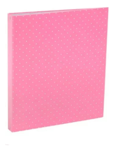 CARPETA ESCOLAR 3X40 COLOR ROSA CON LUNARES ROME!