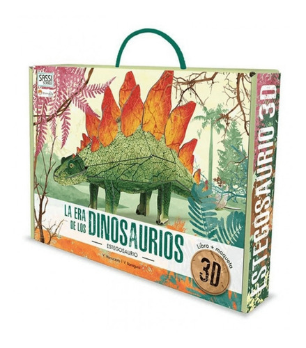 LIBRO + MAQUETA 3D ESTEGOSAURIO LA ERA DE LOS DINOSAURIOS