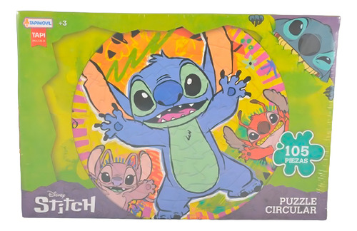 PUZZLE ROMPECABEZA CIRCULAR DISNEY STITCH 105 PZS TAPIMOVIL