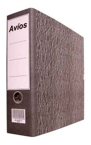 BIBLIORATO OFICIO FORRADO GRIS LOMO ANGULAR AVIOS