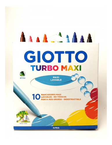 MARCADOR TURBO MAXI X 10 COLORES GIOTTO