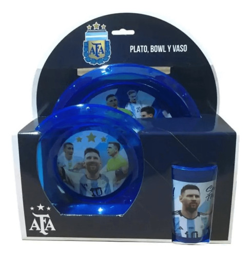 SET INFANTIL PLATO BOWL VASO AFA SELECCIÓN ARGENTINA