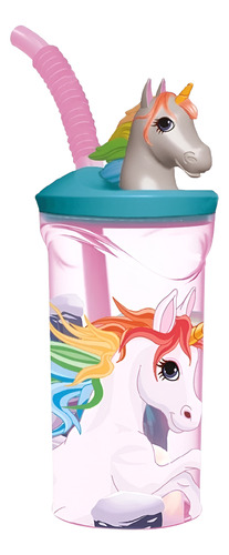 VASO PARA NIÑOS INFANTIL INCLUYE SORBETE UNICORNIO