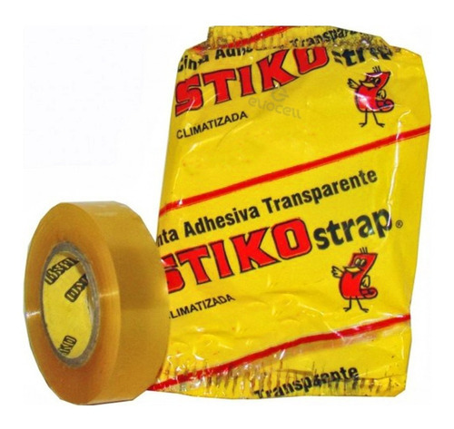 CINTA ADHESIVA TRANSPARENTE STIKO STRAP 18 MM X 25 METROS