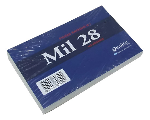 FICHA RAYADA MIL28 1028 N 1 PACK X 100 UNIDADES X2 PACKS