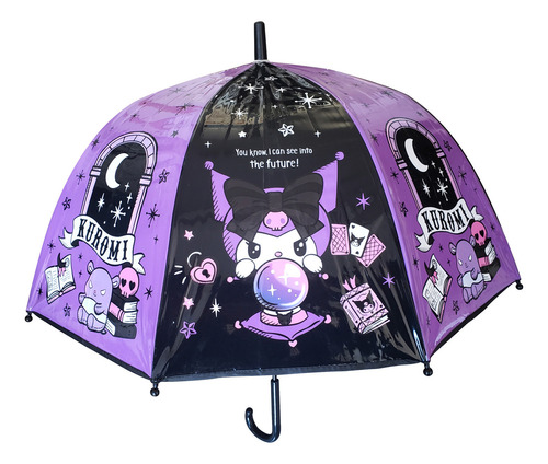 PARAGUAS LLUVIA NIÑOS IMPERMEABLE PLASTICO MISTICO KUROMI