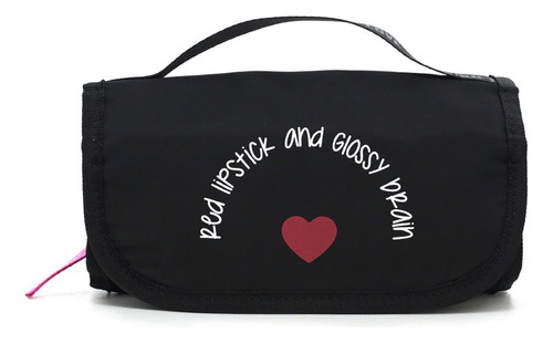 CARTUCHERA LAS OREIRO LOVE 17757 COLOR NEGRO LISA