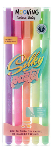 BOLIGRAFO ROLLER TINTA GEL PASTEL X5 MOOVING