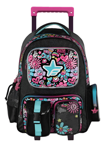 MOCHILA CARRO 18 PULGADAS FLOWERS FOOTY