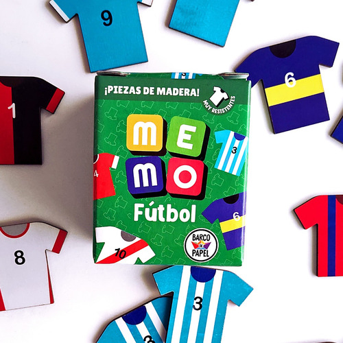 JUEGO DE MEMORIA PARA NIÑOS MEMO FÚTBOL BARCO DE PAPEL