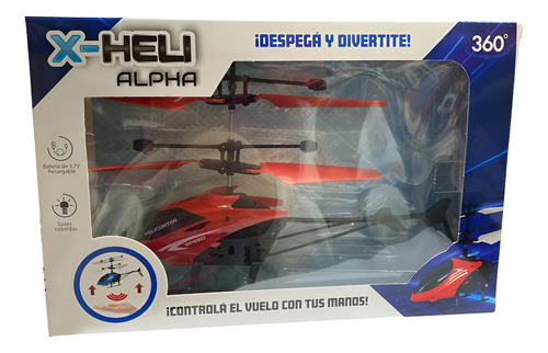HELICÓPTERO X-HELI ALPHA VOLADOR CONTROL INFRARROJO LED 360