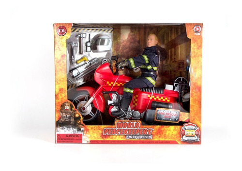 MUÑECO BOMBERO MOTORIZADO WORLD PEACEKEEPERS