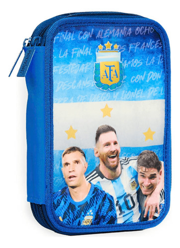 CARTUCHERA CANOPLA 2 AFA VAMOS ARGENTINA CON RELIEVE
