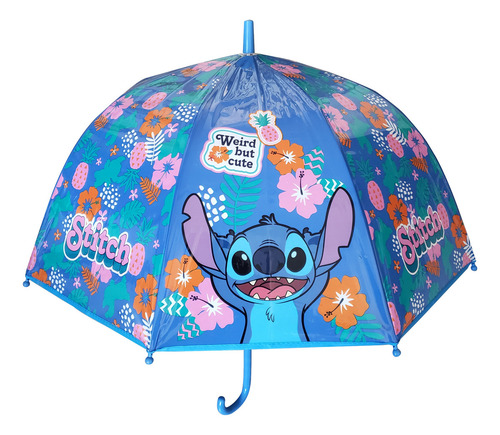PARAGUAS LLUVIA NIÑOS IMPERMEABLE PLASTICO TROPICAL STITCH