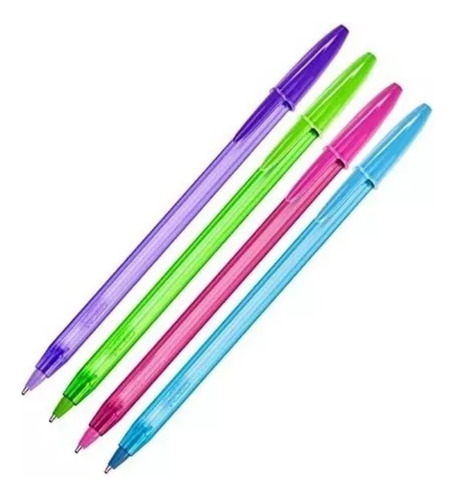 LAPICERA BOLIGRAFO BIC CRISTAL X4 COLORES FASHION SUELTAS