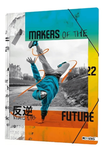 CARPETA OFICIO 3 SOLAPAS CON ELASTICO URBAN STYLE MOOVING