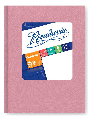 CUADERNO TAPA CARTON 16X21 50 HOJAS ARAÑA ROSA