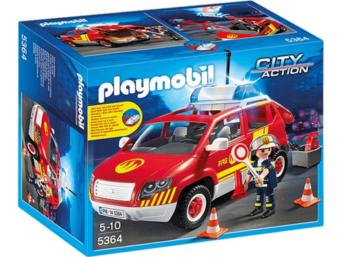 COCHE JEFE DE BOMBEROS CON LUCES Y SONIDO - PLAYMOBIL
