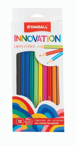 LAPICES DE COLORES X12 INNOVATION SIMBALL ESCOLAR
