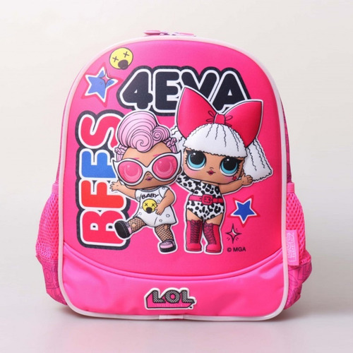 MOCHILA ESPALDA JARDIN 12 LOL BFFS 4EVA CON LUZ LED