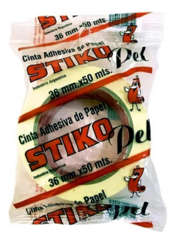 CINTA ADHESIVA PAPEL STIKO 36 MM X 50 METROS
