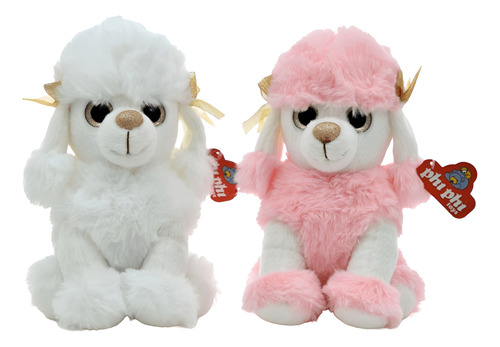 PELUCHE CANICHE CON MOÑO 25CM PHI PHI TOYS