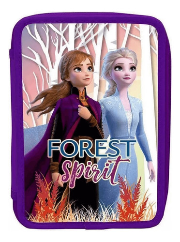 CARTUCHERA CANOPLA 2 PISOS LENTICULAR FOREST SPIRIT FROZEN