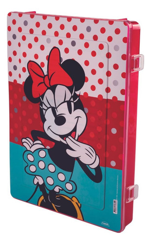 CARPETA RÍGIDA ROJA PARA DOCUMENTOS MINNIE PLASUTIL