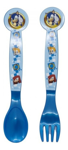 SET 2 CUBIERTOS INFANTILES DISEÑO SONIC X2 BLISTER STOR