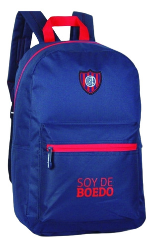 MOCHILA ESCOLAR ESPALDA 17 SOY DE BOEDO SAN LORENZO TORNEOS