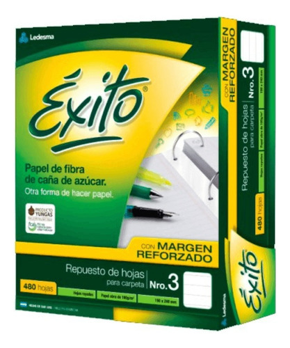 REPUESTO EXITO N3 RAYADO 480H MARGEN REFORZADO