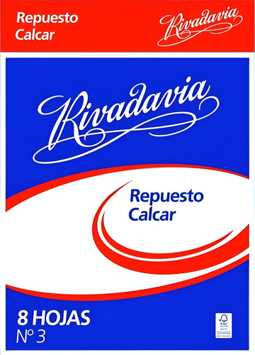 REPUESTO NO3 CALCAR RIVADAVIA 8 HOJAS
