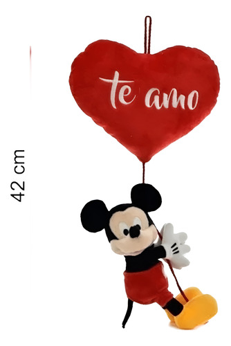 PELUCHE MICKEY COLGANDO DE CORAZON 42CM PHI PHI TOYS