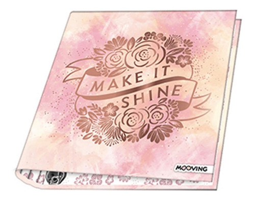 CARPETA ESCOLAR N3 3 ANILLOS 40CM GOLDEN ROSE MOOVING