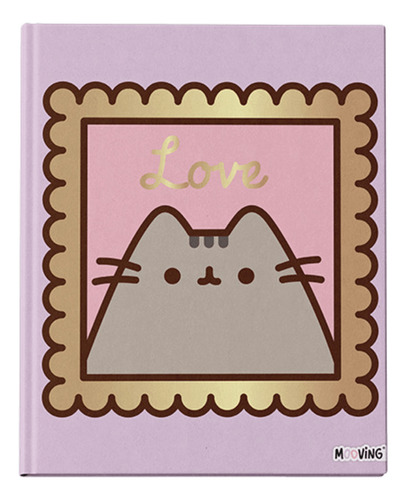 CUADERNO 19.5X24 TAPA DURA COSIDO X48 PUSHEEN MOOVING