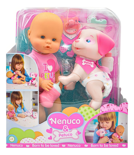 BEBOTE NENUCO Y SU MASCOTA PETUCO CON ACCESORIOS