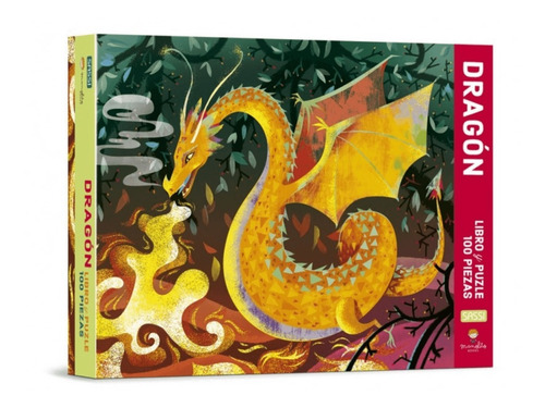 LIBRO Y ROMPECABEZAS PUZZLE DRAGON 100 PIEZAS SASSI