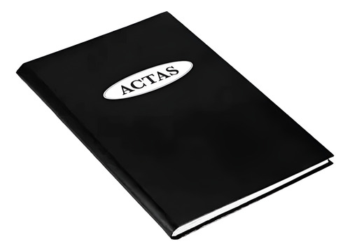 LIBRO DE ACTAS TAPA NEGRA LICITACIÓN 22,5×35 / 200 PÁGS