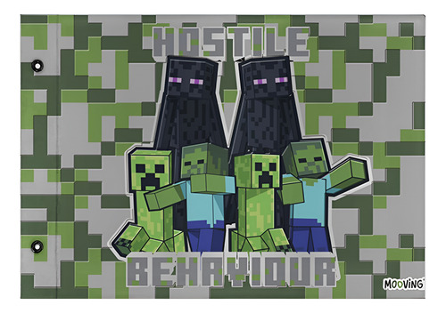 CARPETA ESCOLAR N°5 DIBUJO MINECRAFT MOOVING