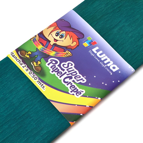 PAPEL CREPE PAQUETE X10 UNIDADES COLOR VERDE OSCURO