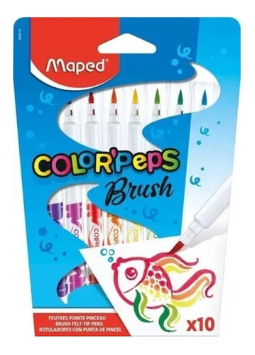 MARCADORES COLORPEPS BRUSH PUNTA BLANDA ESTUCHE X10 MAPED