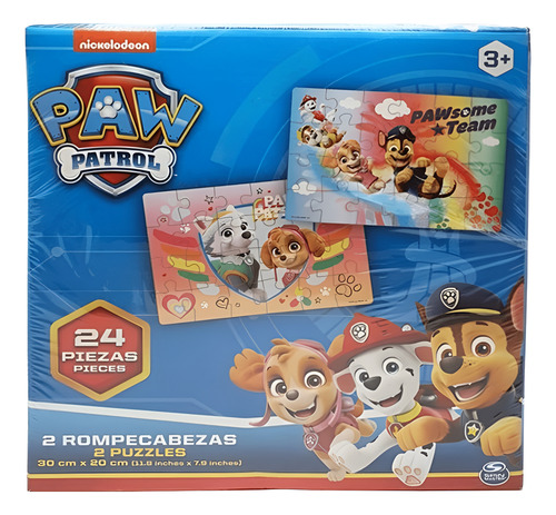 ROMPECABEZAS PUZZLE 24 PIEZAS PAW PATROL DOBLE