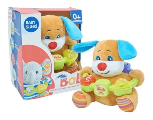 PELUCHE PERRITO CON LUZ Y SONIDO BABY SUNKI
