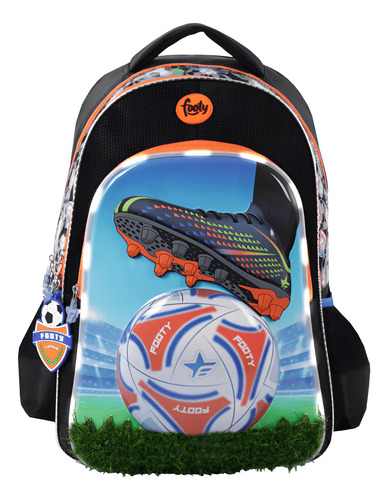 MOCHILA ESCOLAR ESPALDA 18 CHAMPIONS LEAGUE LUZ LED FOOTY