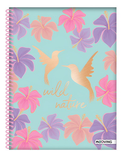 CUADERNO TAPA SEMIDURA 80 HOJAS ESPIRAL A4 WILD NATURE