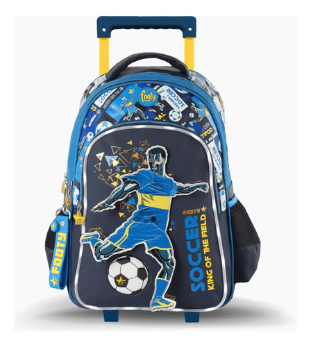 MOCHILA CARRO 18 PULGADAS DINAMIC FUTBOL LUZ LED FOOTY