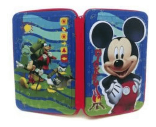 CARTUCHERA CANOPLA HOJALATA 2 PISOS MICKEY MOUSE DISNEY