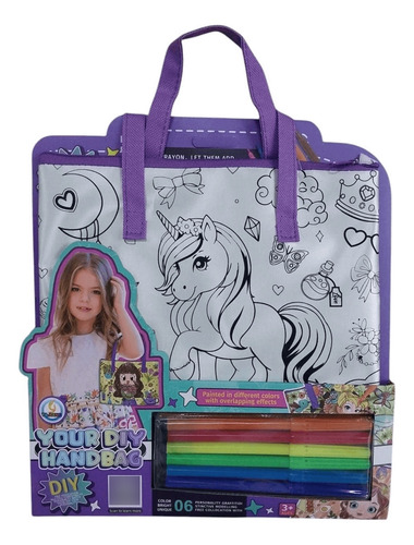 BOLSA MAGICA INFANTIL PARA PINTAR UNICORNIOS HANDBAG