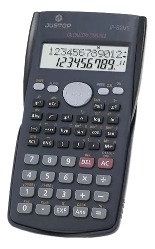 CALCULADORA CIENTÍFICA JUSTOP 12 DÍGITOS TAPA REMOVIBLE 82MS